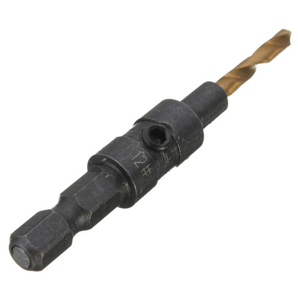 Titanium Coated Drill Bit Set - 5pcs 1/4 Inch Hex Shank - Quick Change Wood Working - Image 5